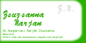 zsuzsanna marjan business card
