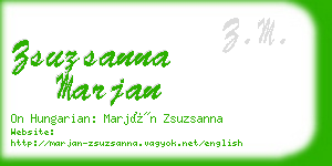 zsuzsanna marjan business card